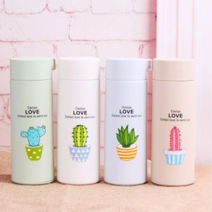 Cactus love glass bottle