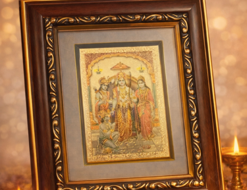Ramarseetha -lakshmanan and hanuman gold coated frame