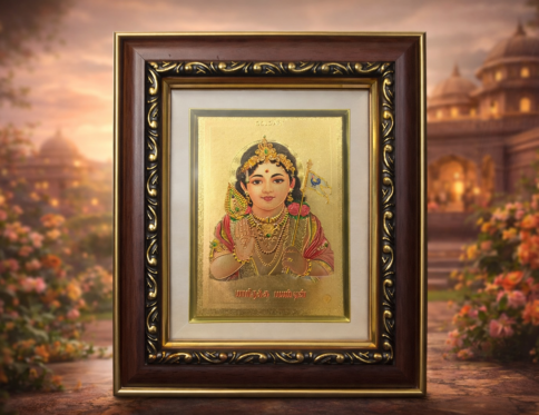 Murugan silver frame with gold coated